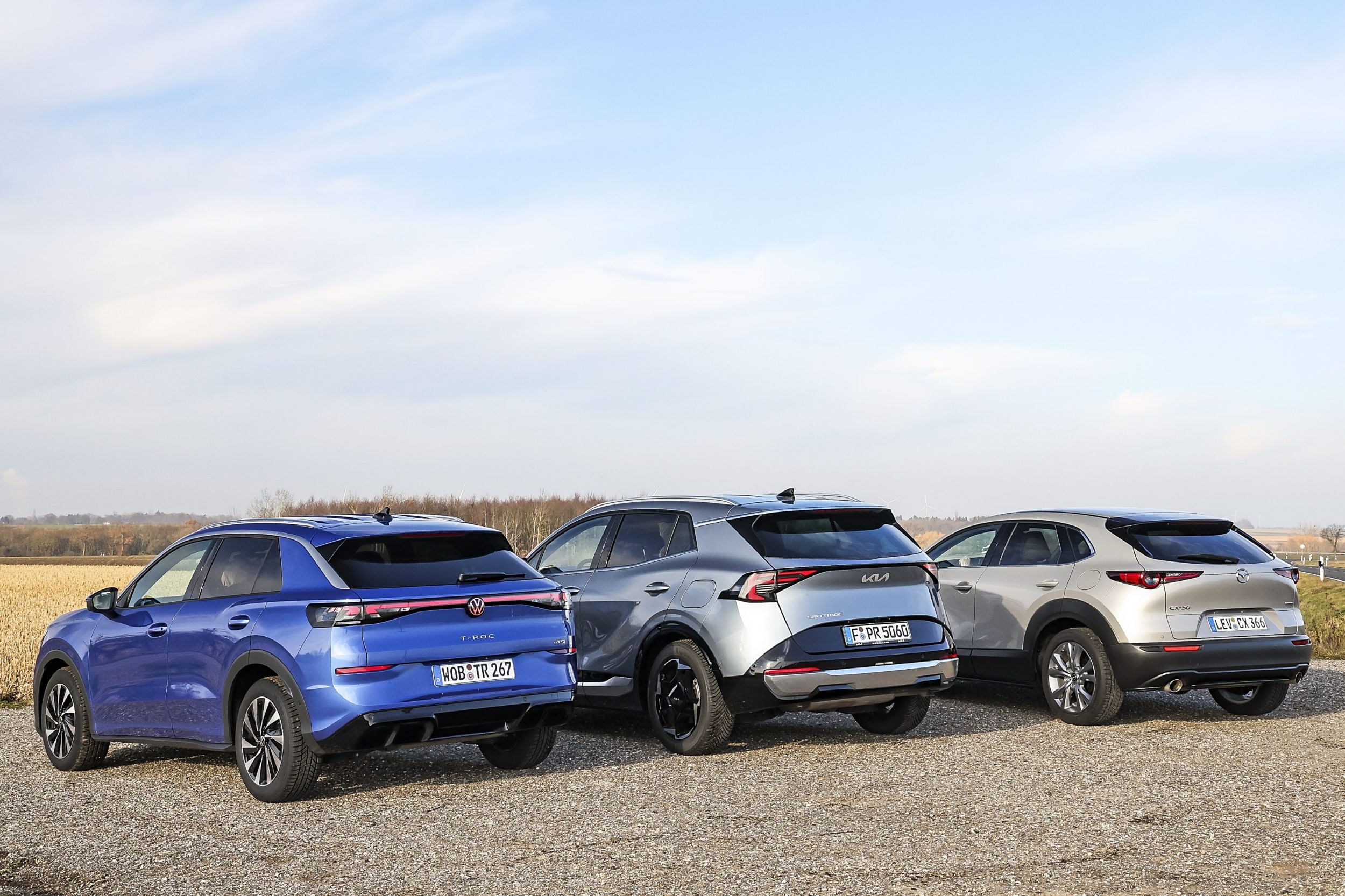 Kia Sportage, Mazda CX-30, VW T-Roc - 4