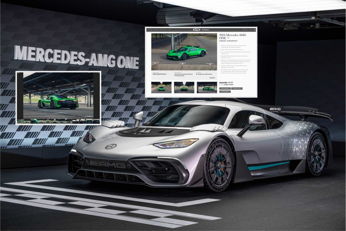 Mercedes-AMG One z przebiegiem 185 km trafił na aukcję. Właściciel wydał krocie na serwis