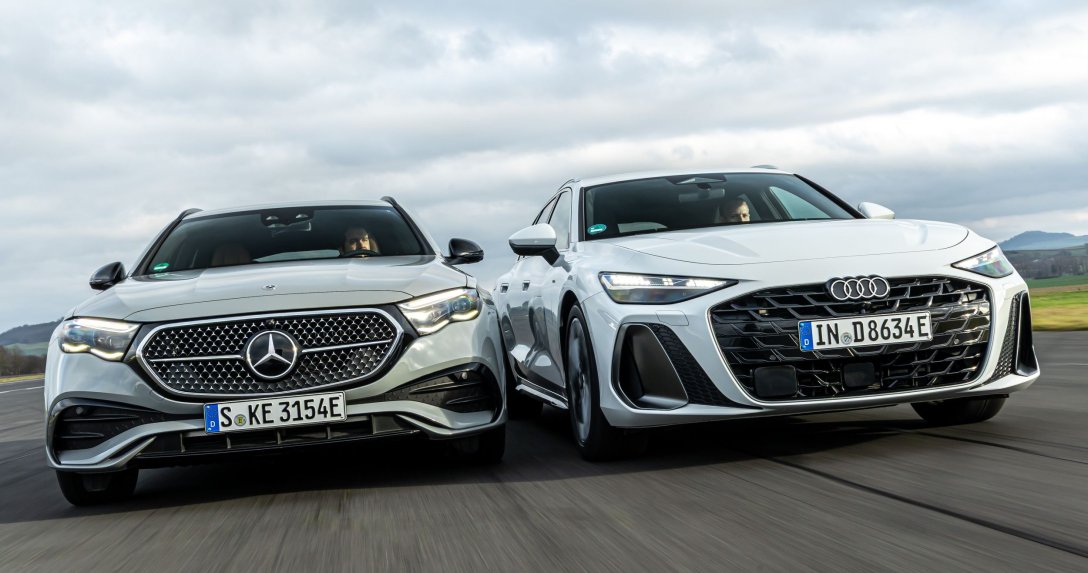 Mercedes E Kombi i Audi A6 Avant – przody