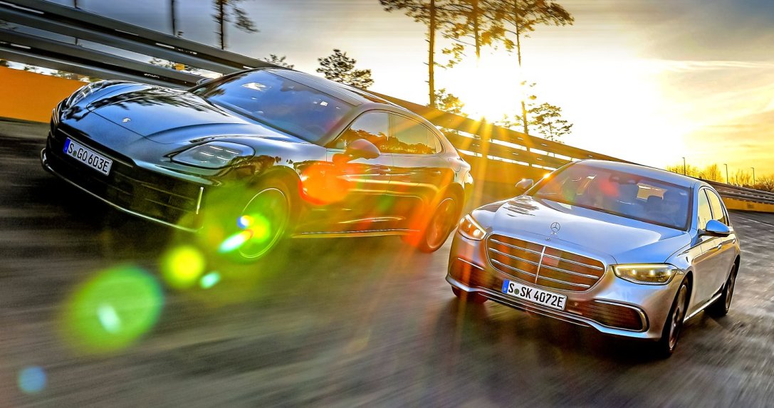 Mercedes klasy S, Porsche Panamera – przody