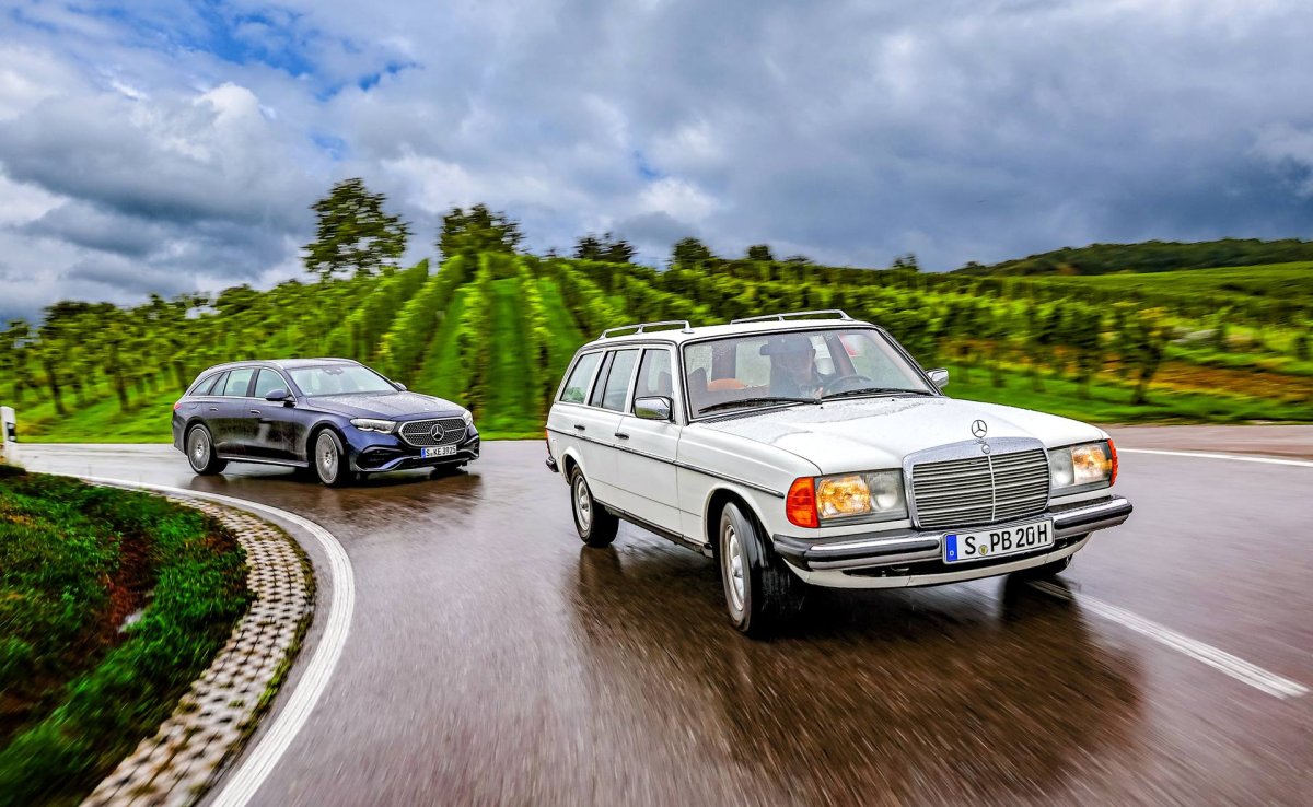Klasyczny Mercedes 280 TE spotyka nową klasę E Kombi. Tak zmieniło się duże kombi Mercedesa