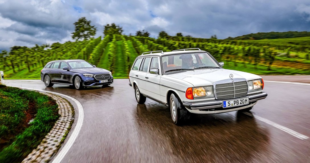 Klasyczny Mercedes 280 TE spotyka nową klasę E Kombi. Tak zmieniło się duże kombi Mercedesa