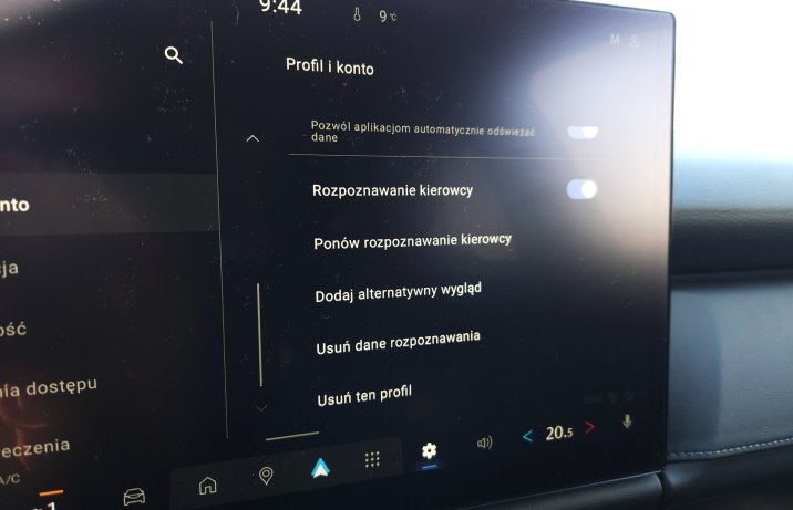 Mazda CX-5 - rozpoznawanie kierowcy