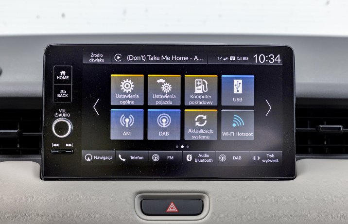 Honda HR-V 1.5 i-MMD e:HEV (2026) – test – menu systemu multimedialnego