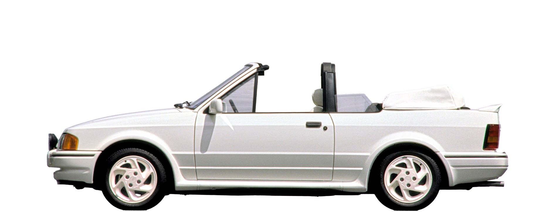 Ford Escort XR3i Cabriolet – boczny profil kabrioletu.