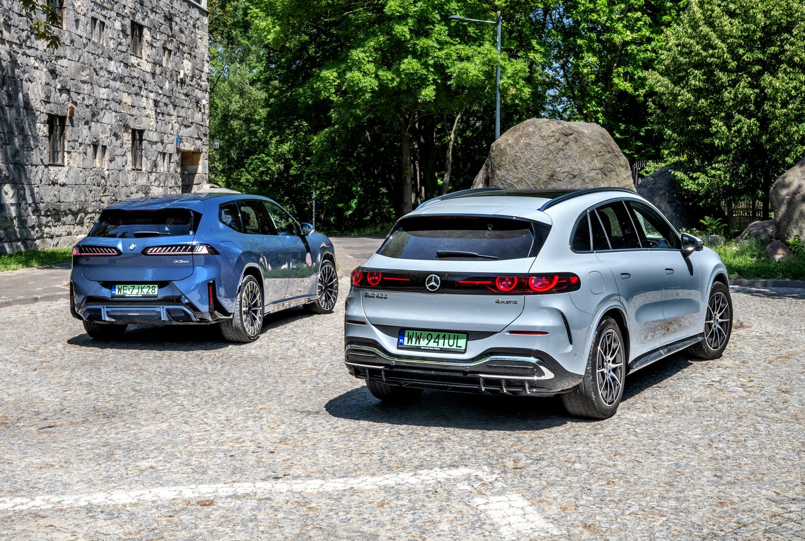 BMW iX3 kontra Mercedes GLC 2026 test porównanie tyły