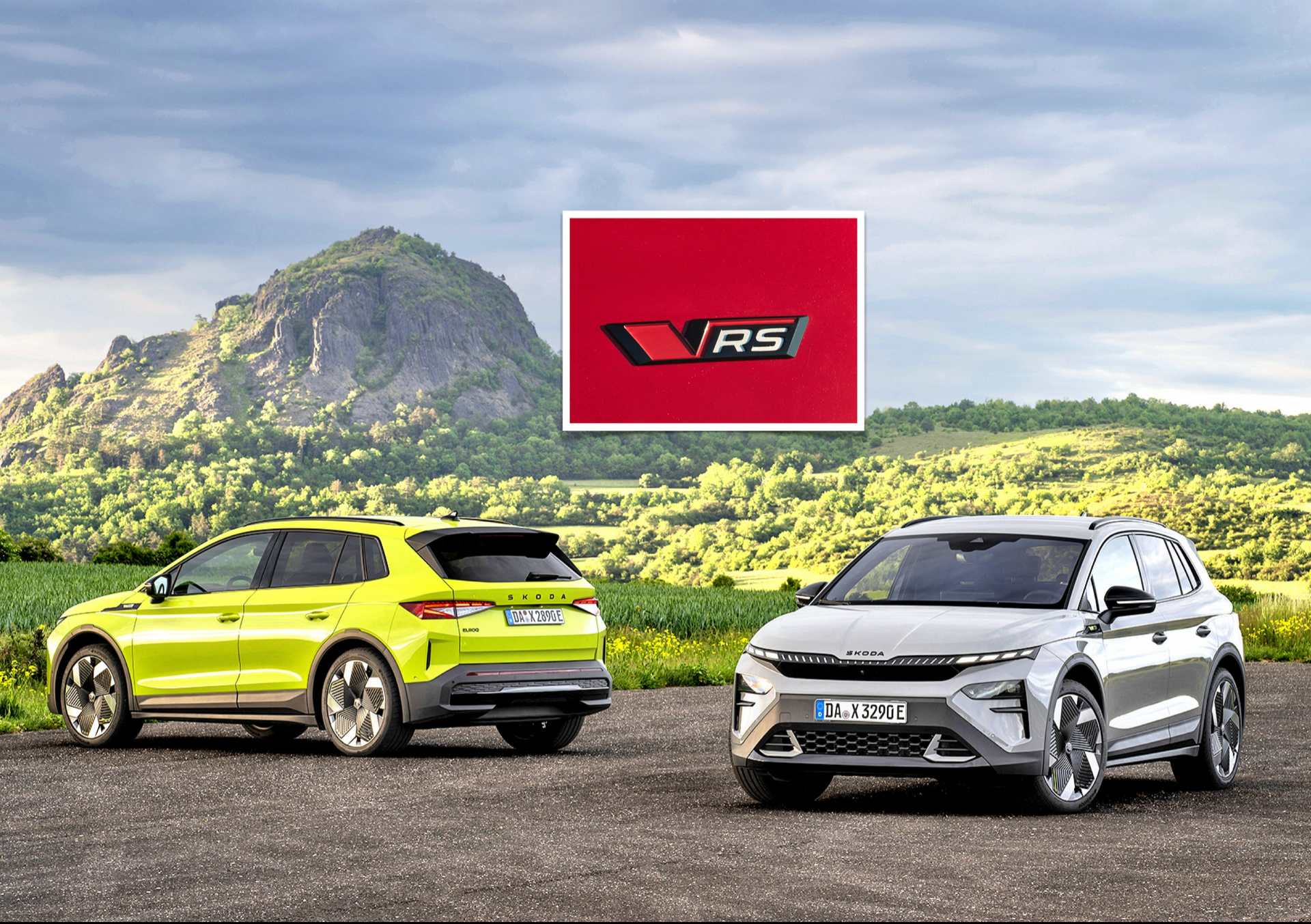 Elektryczne SUV-y Škody w wersjach RS: Elroq RS i Enyaq RS.