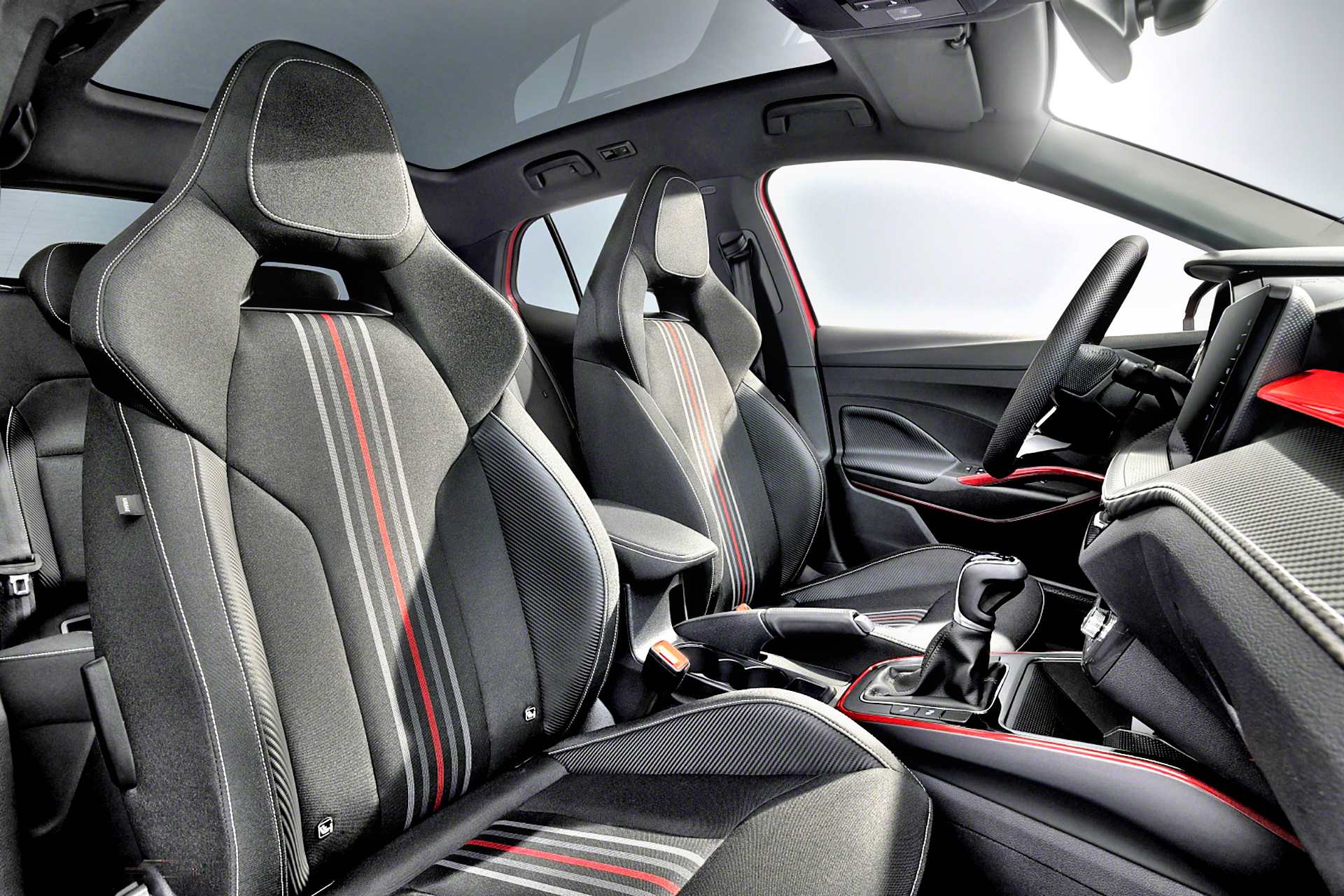 Škoda Fabia Monte Carlo – sportowe fotele we wnętrzu.