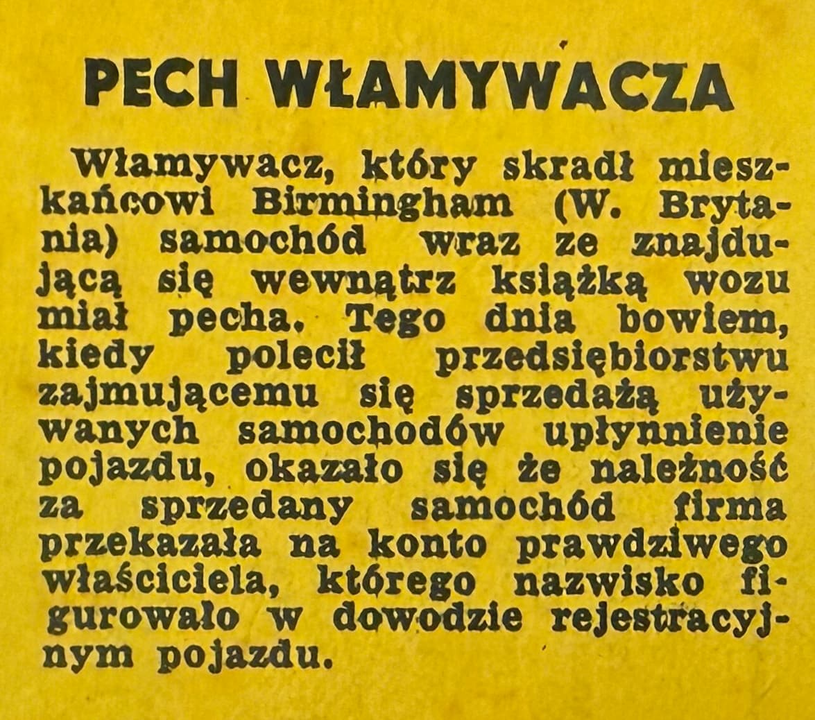 motor 38 1976 pech włamywacza