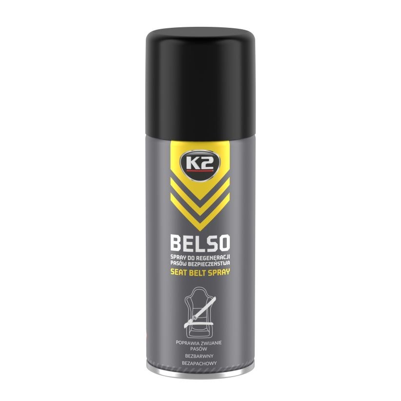 Sprej K2 Belso do regeneracji pasów bezpieczeństwa.