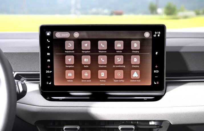 Skoda Epiq – 13,1-calowy ekran systemu multimedialnego.
