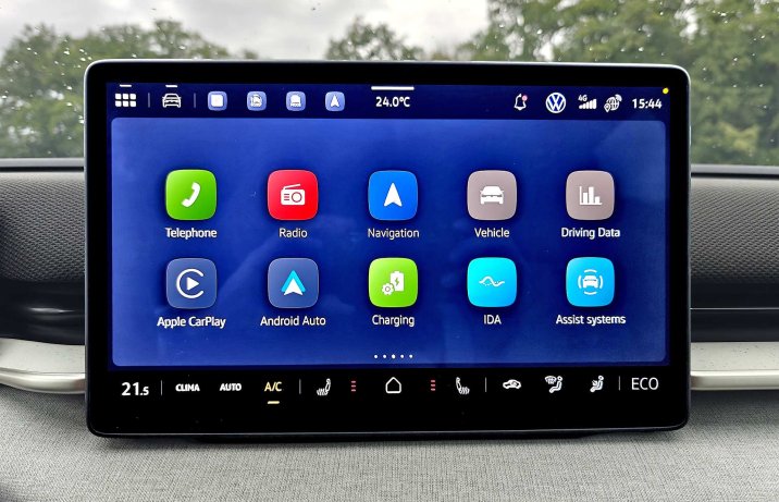 Volkswagen ID. Polo – centralny ekran systemu multimedialnego.