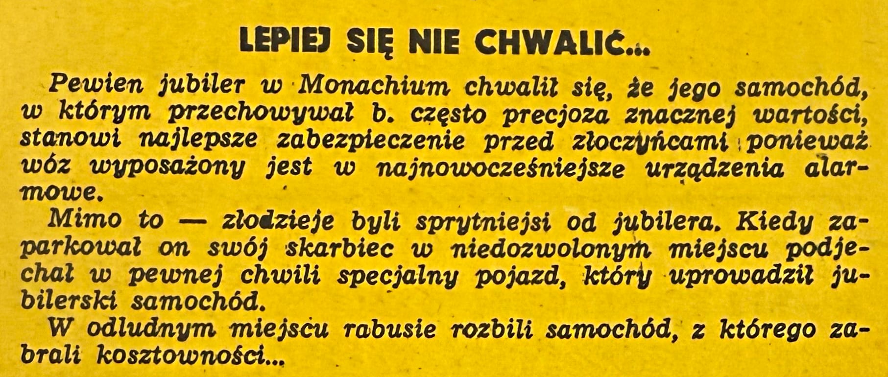 Motor numer 44 z 1976 roku – moto notki